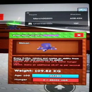 Collosal Mega Mimic Octopus(109.82kg Age 100)