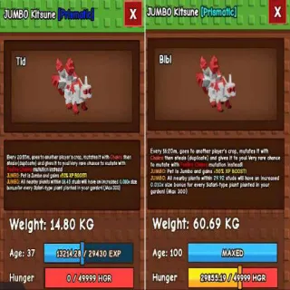 (Bundle) 2x Red Kitsune(Huge And Normal)