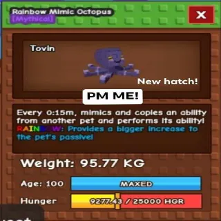 Godly Rainbow Mimic Octopus(95.77kg Age 100)