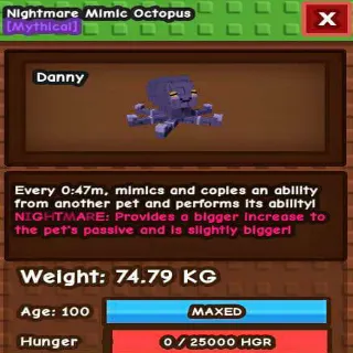 SEMI TITANIC NIGHTMARE MIMIC OCTOPUS(74.79KG MAX)