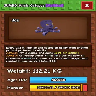 Collosal Jumbo Mimic Octopus(112.21kg Max)