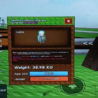 SEMI HUGE GHOSTLY NIGHTMARE HEADLESS HORSEMAN