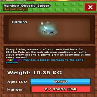 Rainbow Ghostly Spider