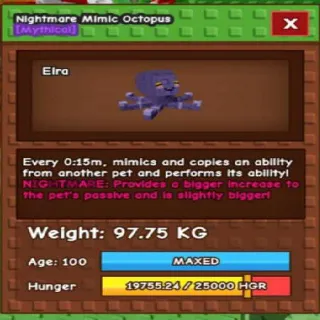 Godly Nightmare Mimic Octopus(97.75kg Age 100)