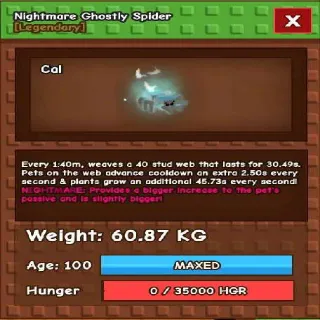 GHOSTLY NIGHTMARE SPIDER(60.87kg Max)