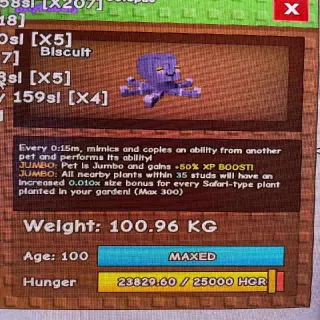 Collosal Nightmare Mimic Octopus(100.96kg Age 100)