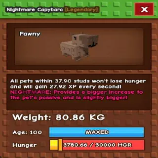 TITANIC NIGHTMARE CAPYBARA(80.86KG MAX)