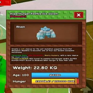Hyper  Hunger Festive Ice Golem