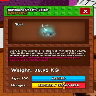 GHOSTLY NIGHTMARE SPIDER