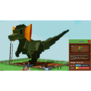 Jumbo 50kg age 83 dilophosaurus