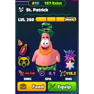 SW SS St. Patrick NC HDS Maxed Rainbow Serial #19 | Spongebob Tower Defense