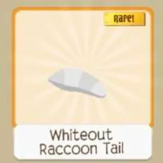 Animal Jam Play Wild Whiteout Raccoon Tail