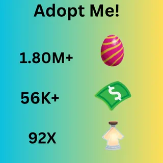 1.80M Candy Egg, 56K Bucks, 92X Potions & Pets and much more 