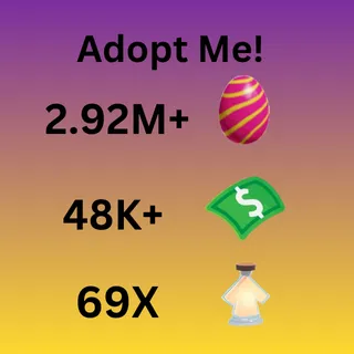 2.92M Candy Egg,48K Bucks,69X Potions & Pets