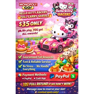 🔥 HELLO KITTY RACERS – FULL CARRY SERVICE 🔥