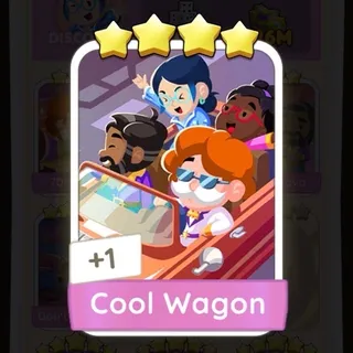Monopoly Go Sticker - Cool Wagon