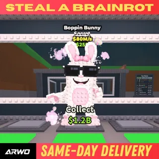 Boppin Bunny Steal A Brainrot - Base Or Random Mutation/Traits - TRUSTED and FASTER DELIVERY