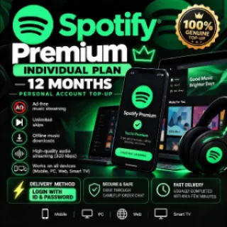 Spotify Premium Individual – 12 Months (Personal Account Top-Up)