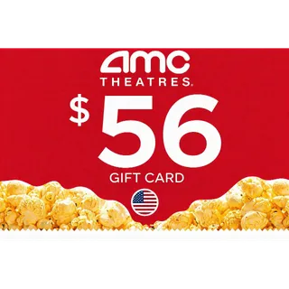 $56.00 AMC Theatres Gift Card ( 2X $28 )