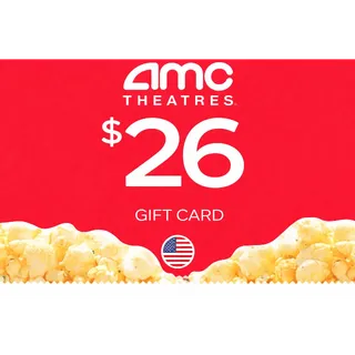 $26.00 AMC THEATRES GIFT CARD