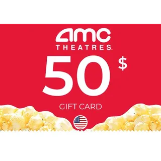 $50.00 AMC THEATRES GIFT CARD 