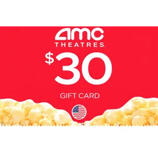 $30.00 AMC THEATRES GIFT CARD 