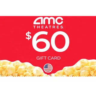 $60.00 AMC Theatres Gift Card ( 2X $30 )