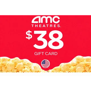 $38.00 AMC Theatres Gift Card ( Include 2X Gift Card )
