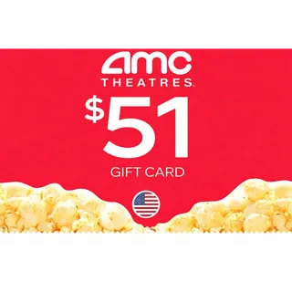 $51.00 AMC Theatres Gift Card ( 2X $25.50 )