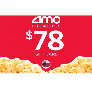 $78.00 AMC Theatres Gift Card ( 4X $19.50 )