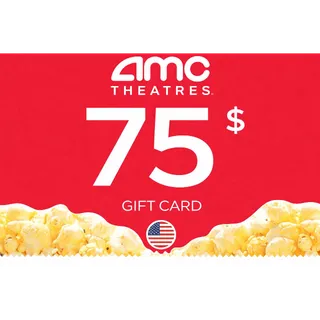 $75.00 AMC THEATRES GIFT CARD 