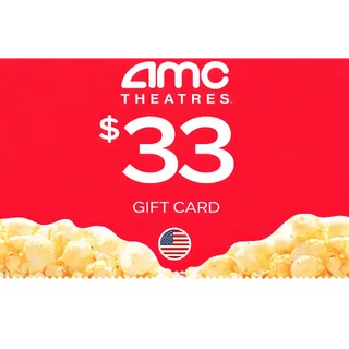 $33.00 AMC Theatres ( 3X Gift Card ) 