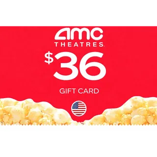$36.00 AMC THEATRES GIFT CARD