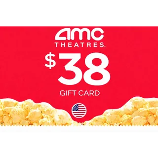 $38.00 AMC Theatres Gift Card ( Include 2X Gift Card )