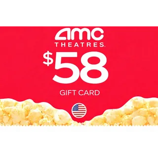 $58.00 AMC Theatres Gift Card ( 2X $29 )