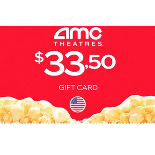 $33.50 AMC THEATRES GIFT CARD 