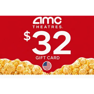$32.00 AMC Theatres Gift Card ( $24+$8 )