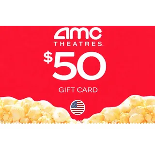 $50.00 AMC Theatres Gift Card