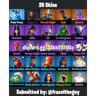 25 skins not og fortnite account