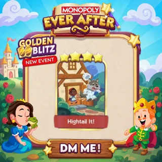 Hightail It! 4 Sticker Gold Sticker - Monopoly Go Golden Blitz
