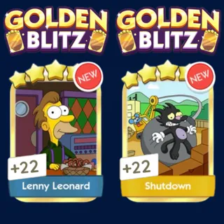 Shutdown & Lenny Leonard GOLDEN BLITZ Monopoly Go