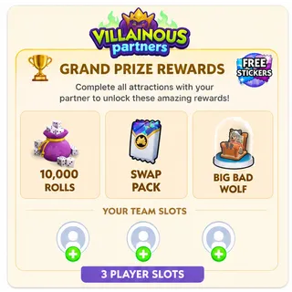 VILLAINOUS Partners 3 SLOT （48H Done）