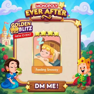 Feeling Snoozy 4 Sticker Gold Sticker - Monopoly Go Golden Blitz