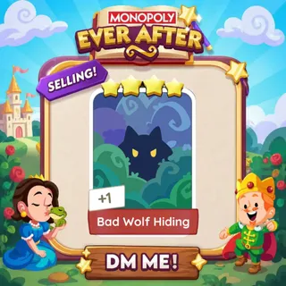 Bad Wolf Hiding 4 Star ⭐  Monopolygo Go