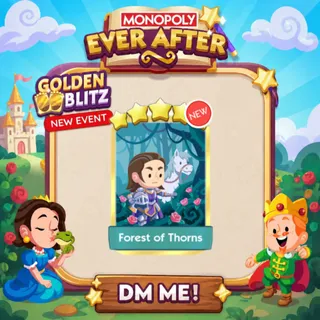Forest of Thorns 5 Sticker Gold Sticker - Monopoly Go Golden Blitz