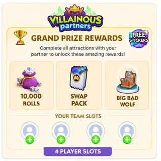 VILLAINOUS Partners 4 SLOT （48H Done）