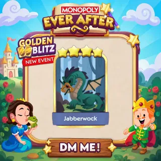 Jabberwock 4 Sticker Gold Sticker - Monopoly Go Golden Blitz