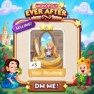 Hair Routine 2 Star ⭐ （+ 1 Free Card） Monopolygo Go