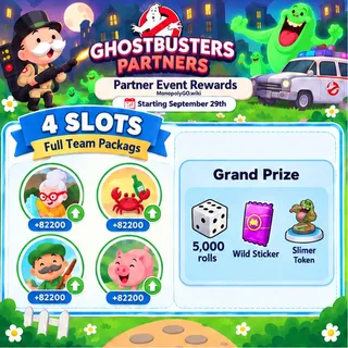 Ghostbusters Partners 4 SLOT Monopoly GO