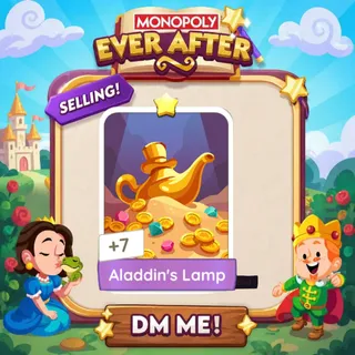 Aladdin Lamp 1 Star ⭐ （+ 1 Free Card） Monopolygo Go